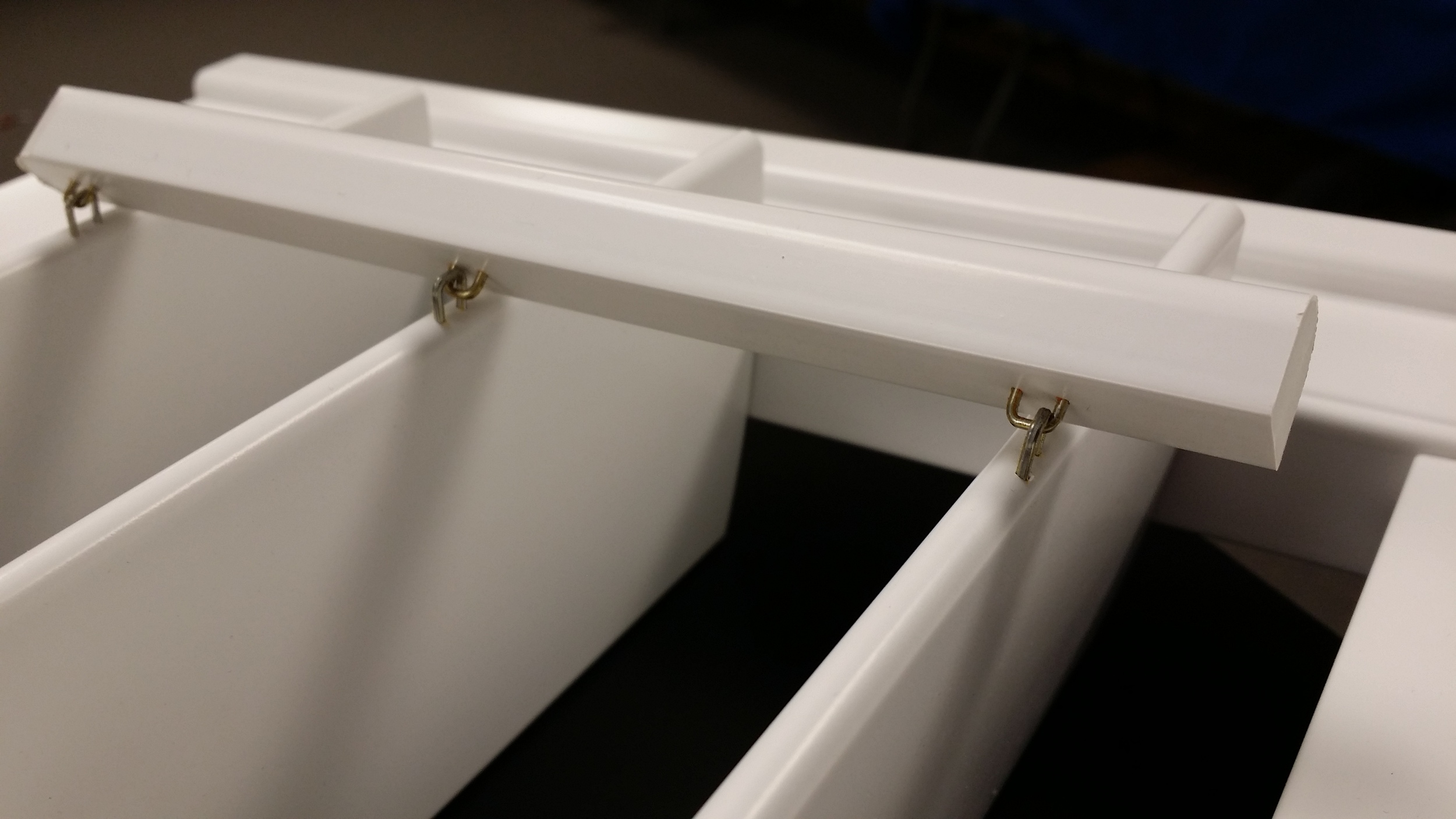 Elegant Shutters use German staple technology. This is the strongest form of stapling the tilt bar to the louver in the shutter industry today. Elegant Shutters is a leader in this technology. Staples are shot with a machine stapler that will not allow variation in the staple position. Also heat activated glue is used so as the staples are shot into the louver and tilt bar the glue seals. -Durability -Consistency in placement -Longevity to last the lifetime of the shutter -Strength in technology will allow use for years Elegant Shutters define the latest technology meeting beauty in your home.