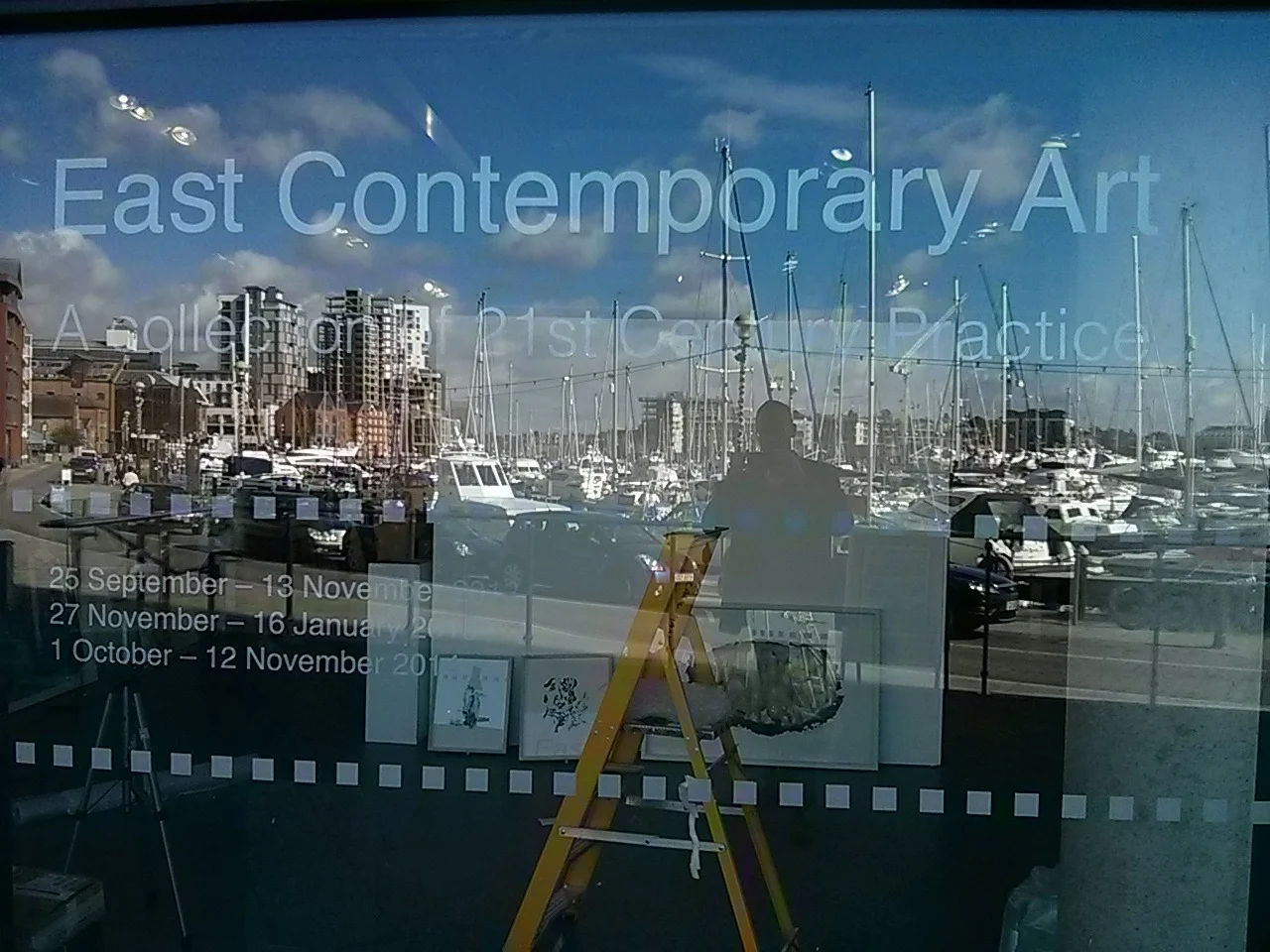 At the Waterfront Gallery, University Campus Suffolk, Ipswich this morning beginning to hang work for the first exhibition of the new East Contemporary Art collection owned by UCS. The opening party is on Tuesday.
http://www.ucs.ac.uk/SchoolsAndNetwork/UCSSchools/SchoolofArtsandHumanities/gallery.aspx