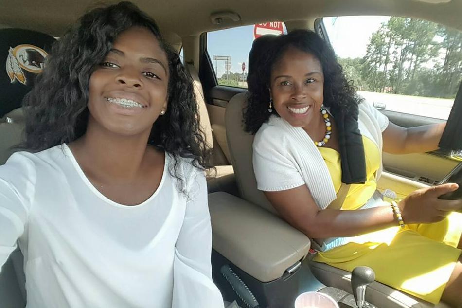 Kamiyah Mobley (18) and her "mother," Gloria Williams.