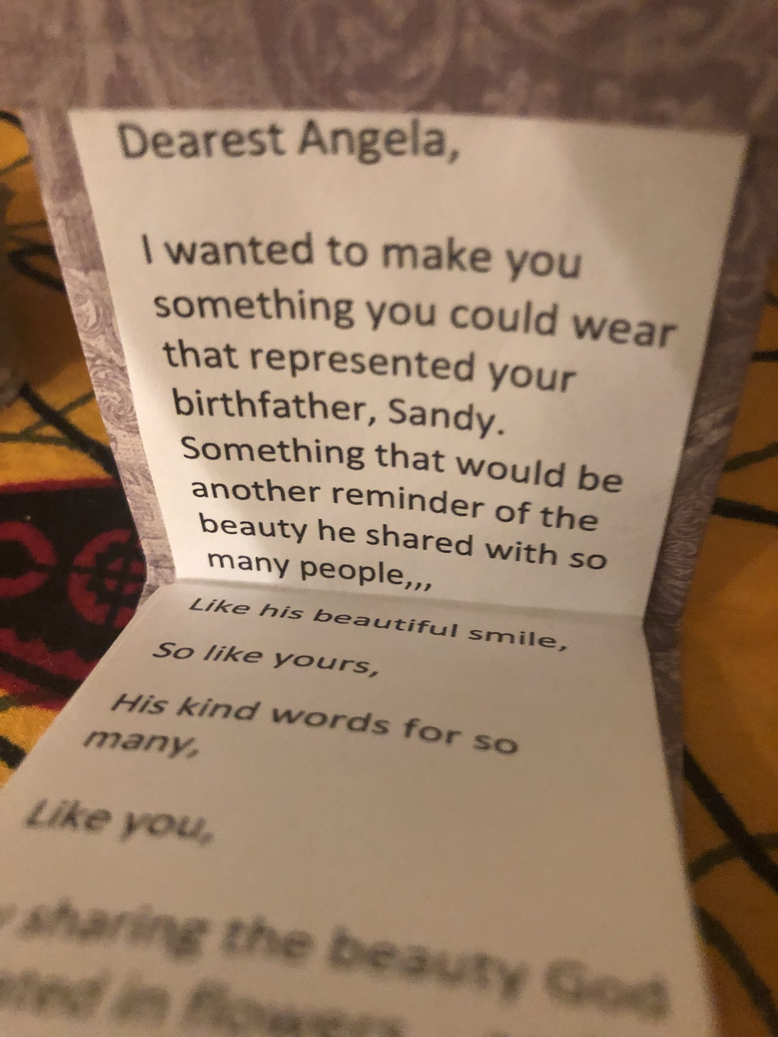 Alison, The meaning that you baked in to the melted metal as you hammered away at my pendant is so beautiful. Thank you for all the ways that you honor life. I just love it.