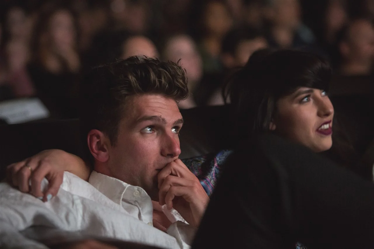 Guy and Kimbra screen their three videos.