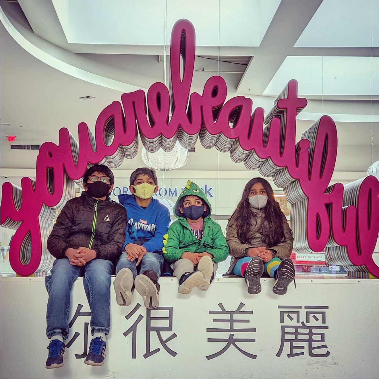 Matthew Hoffman You Are Beautiful English Mandarin public artwork reflecting language and shared experience