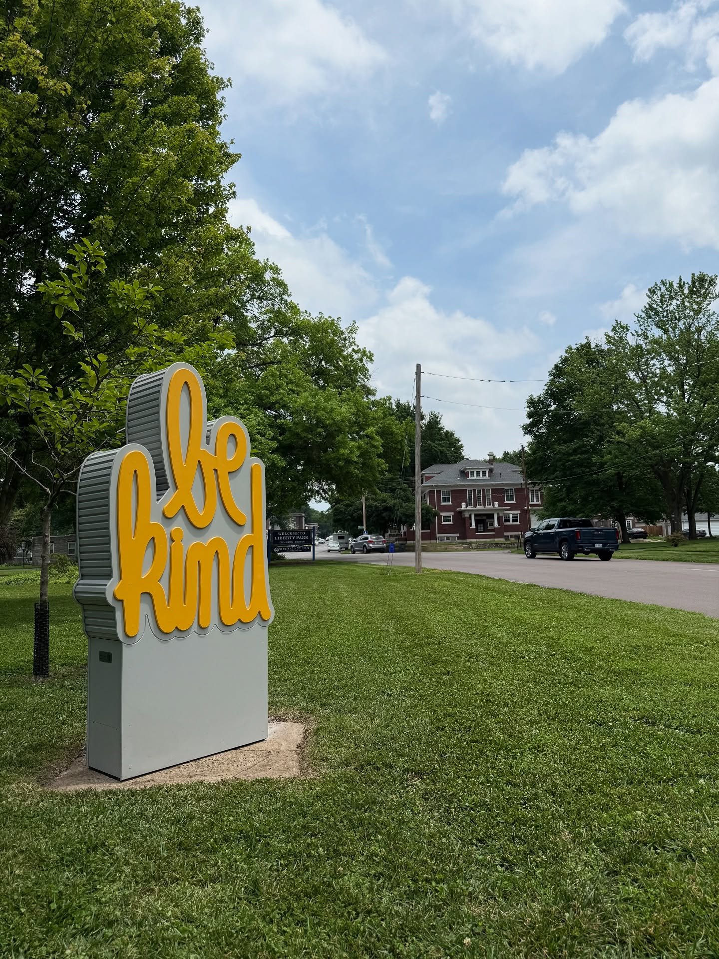 Newly installed in Sedalia, Missouri! &ldquo;Be kind&rdquo; caps off the one end of the sculpture trail, with &ldquo;Be you&rdquo; at the other end.