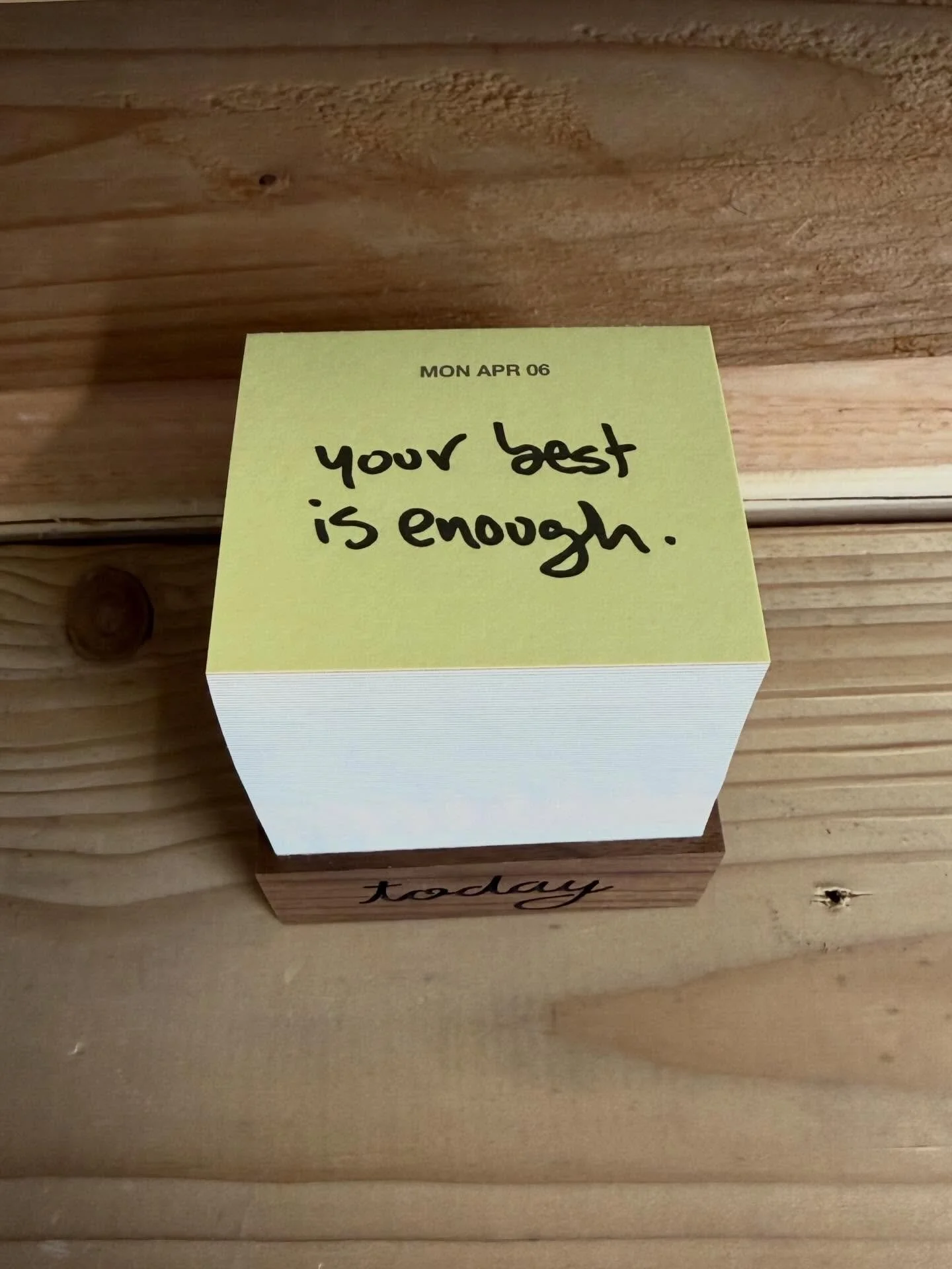 your best
is enough.