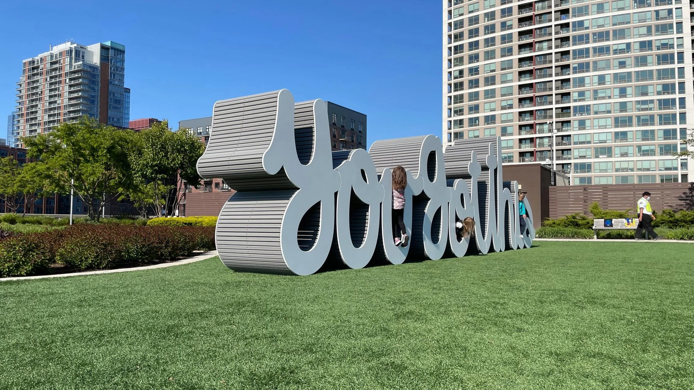This piece lived outdoors year-round through snow, summer heat, climbing, sitting, photos, and constant public interaction. 

You Got This was installed in Chicago&rsquo;s South Loop as an interactive public sculpture designed for gathering, movement