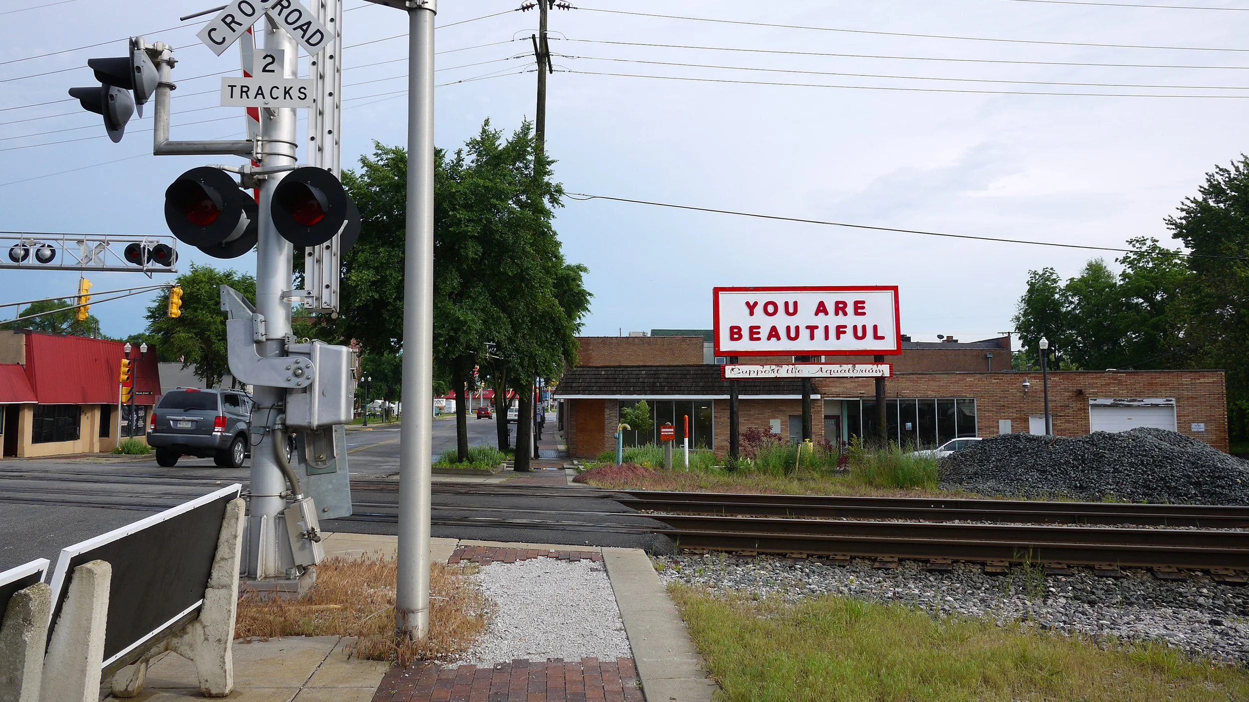 You Are Beautiful public art installation in Miller Beach, Gary, Indiana.