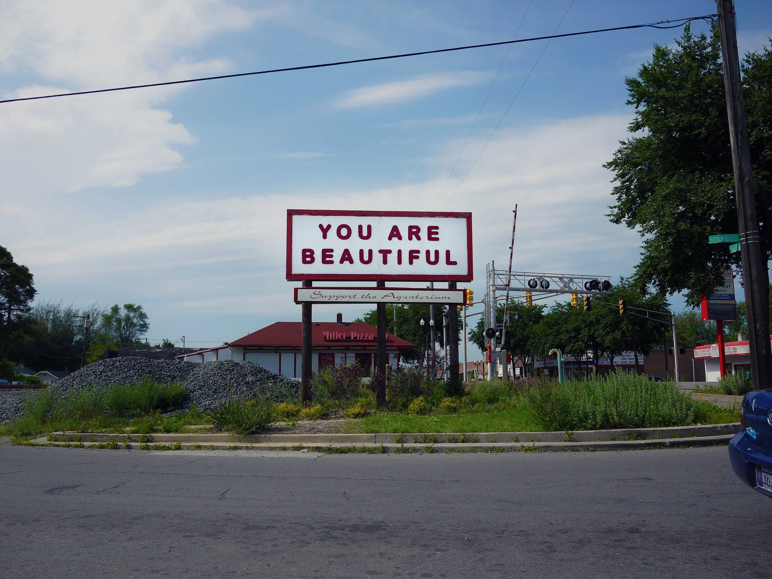 You Are Beautiful public art installation in Miller Beach, Gary, Indiana.