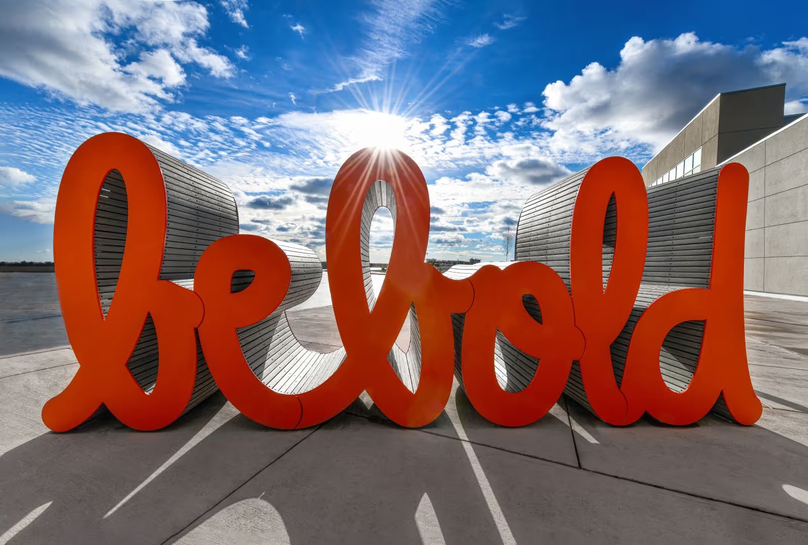 Matthew Hoffman Be Bold sculpture Norwalk Connecticut interactive public art installation at SoNo Collection