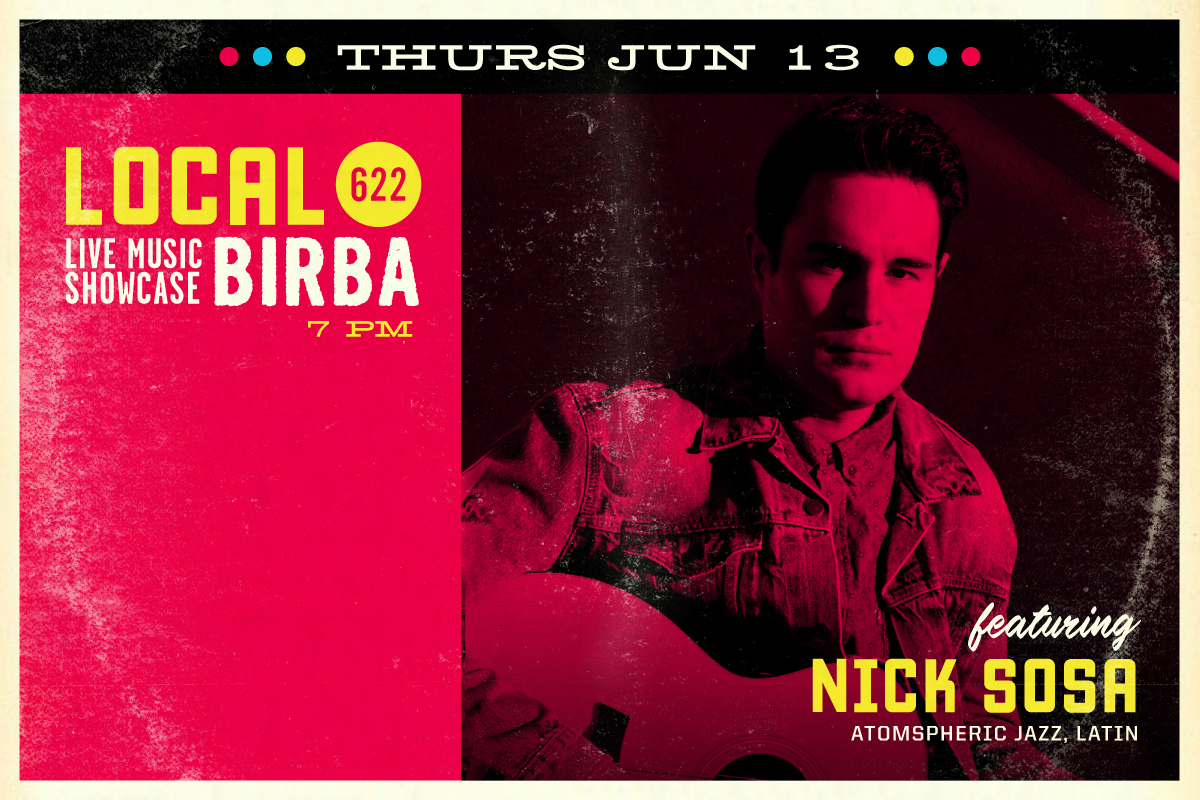 6/13 - Nick Sosa (Atomspheric Jazz, Latin) Nick Sosa is a live and session guitarist local to the Palm Springs and greater Coachella Valley areas. His solo guitar sets include elements of pop, classic jazz, latin, flamenco, fusion, blues and rnb; providing the perfect social atmosphere . Since graduating Musician’s Institute in Hollywood California he has performed, recorded and composed with many artists in a variety of styles. He currently does recording sessions in collaboration with grammy award winning producers and performs regularly as a solo artist, the guitarist of "Trio NV" and with The Slim Man Band Look and listen: https://www.facebook.com/nicksosaguitar/