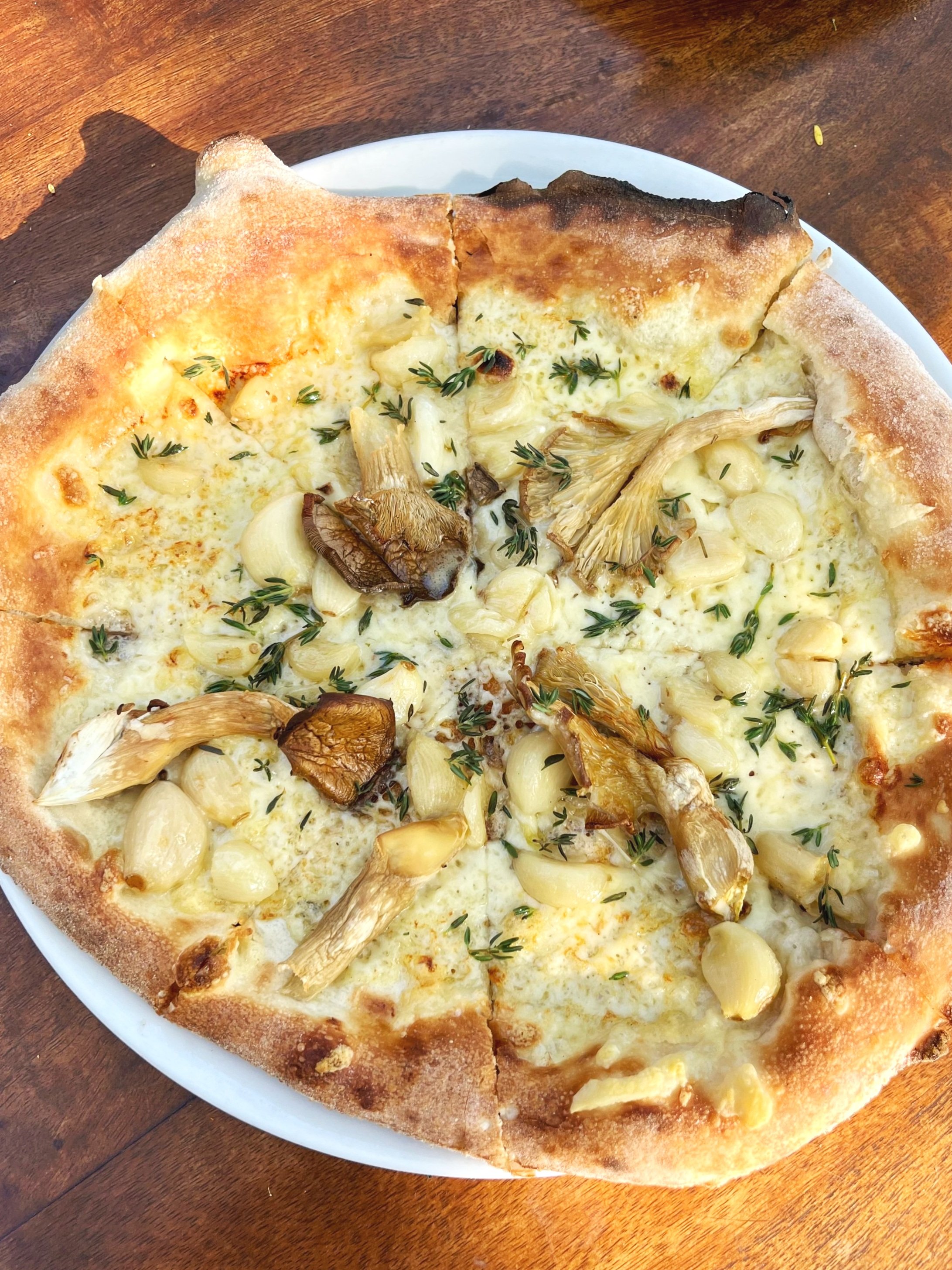 Mushroom Garlic &amp; Fontina Pizza