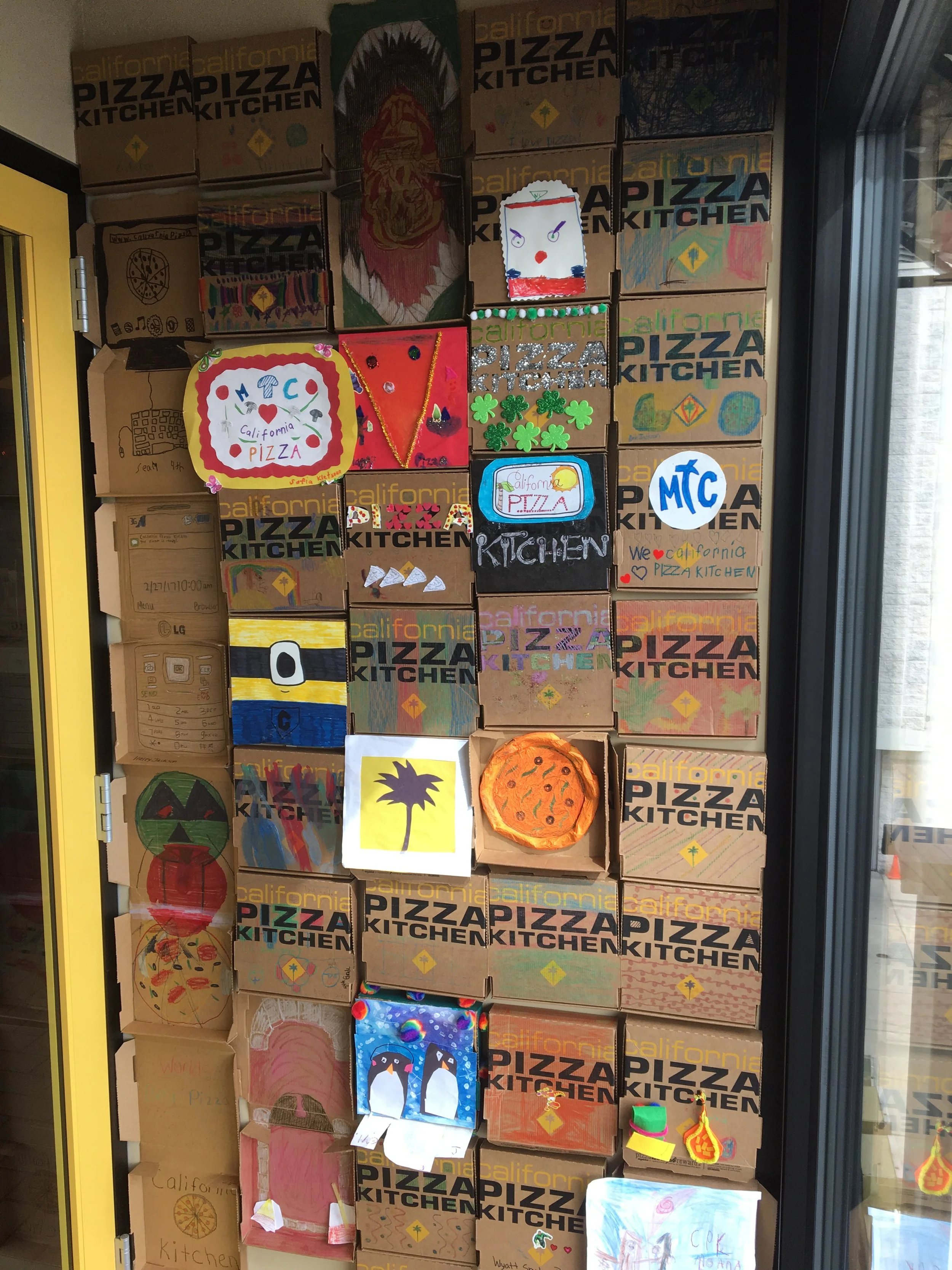 Creative Pizza Box art from our local elementary school.&nbsp;