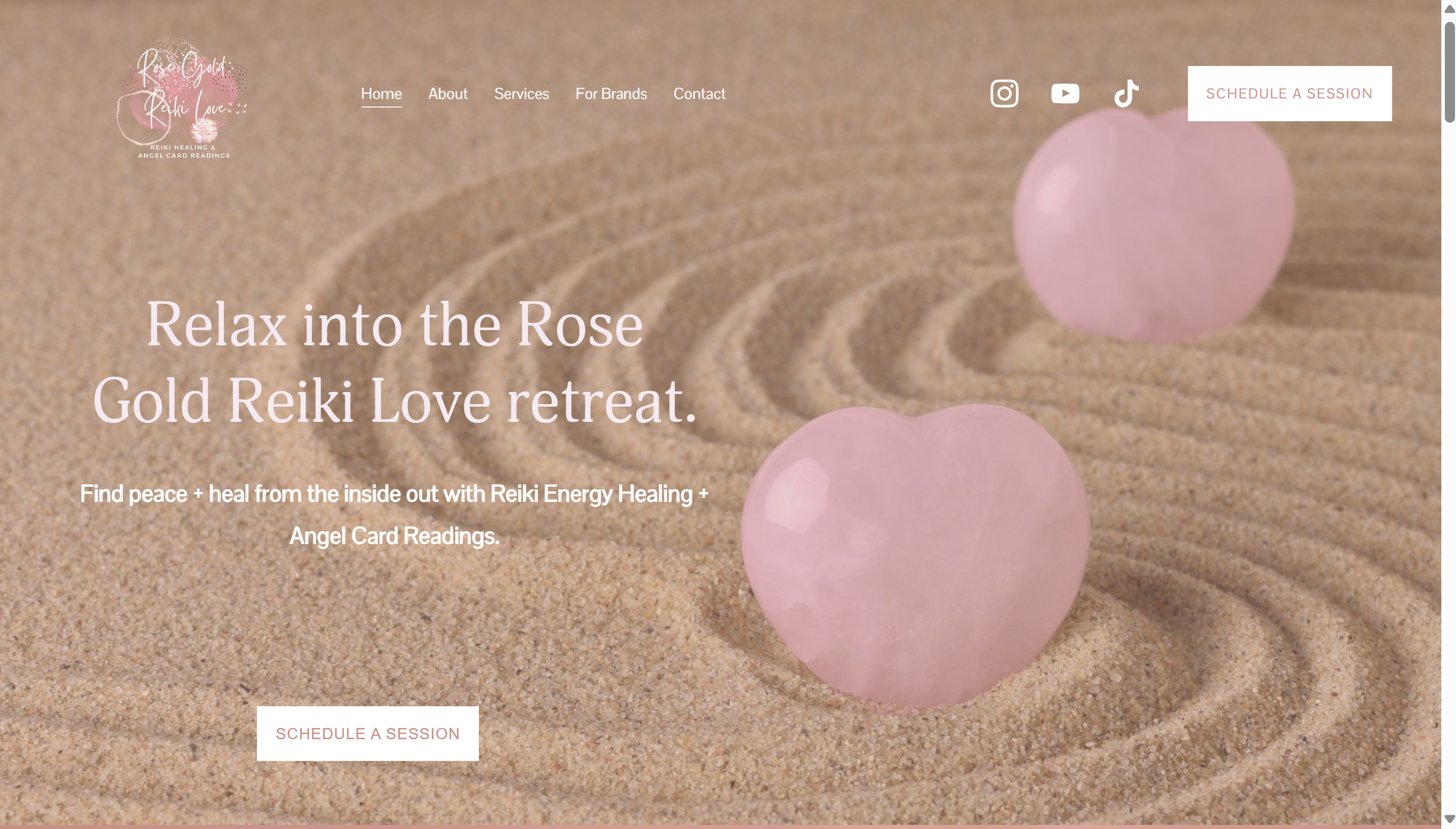 Rose Gold Reiki Love Website
