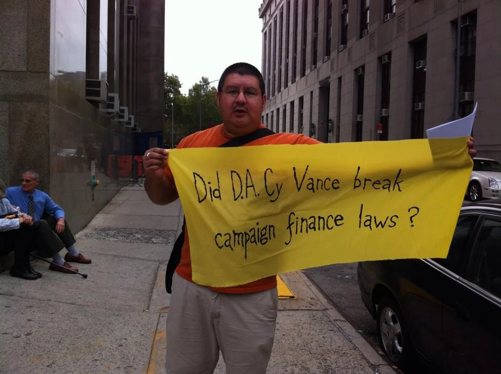 If the 2009 primary campaign for Cy Vance's first run for the Manhattan District Attorney's Office did not fully pay its campaign debt to Mark Guma Communications, then the unpaid or forgiven balances would have been treated as in-kind contributions by a corporation to the Vance campaign. Those in-kind contributions may have exceeded campaign finance limits set for corporations, activists say. Source : Suzannah B. Troy