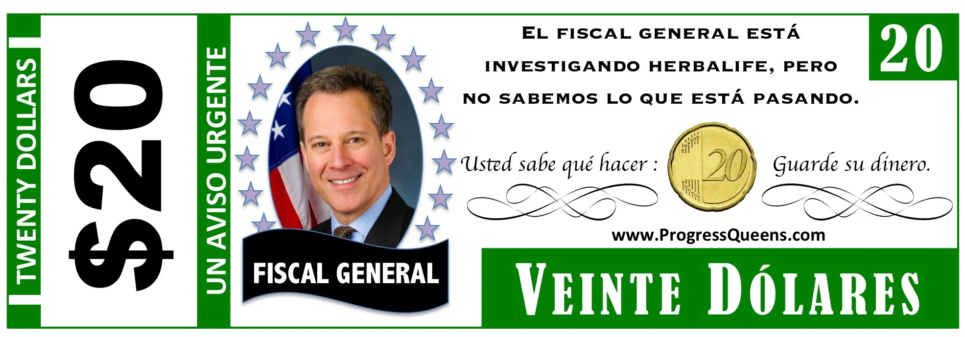 La Procuraduría General de Justicia del estado, Eric Schneiderman , tiene el poder de prohibir los esquemas de pirámide , pero evita preguntas, se mantiene en silencio, mientras tanto más y más hispanos en Queens son engañadOs pARA hacer inversiones que perdían dinero con las empresas que deben ser cerrado. Según la prensa, el Fiscal General está investigando Herbalife sobre la forma en que hace negocios y por las acusaciones de que es un esquema piramidal. Pero, el fiscal general dice nada al público sobre lo que está ocurriendo con su investigación.