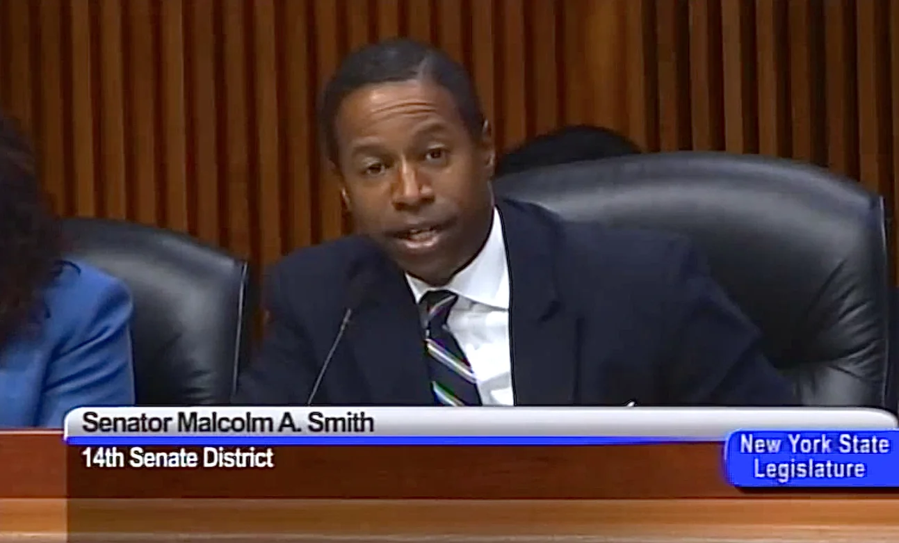 Former State Senator Malcolm Smith was found guilty on four counts of federal corruption charges. Source : New York State Senate/YouTube Screen Shot