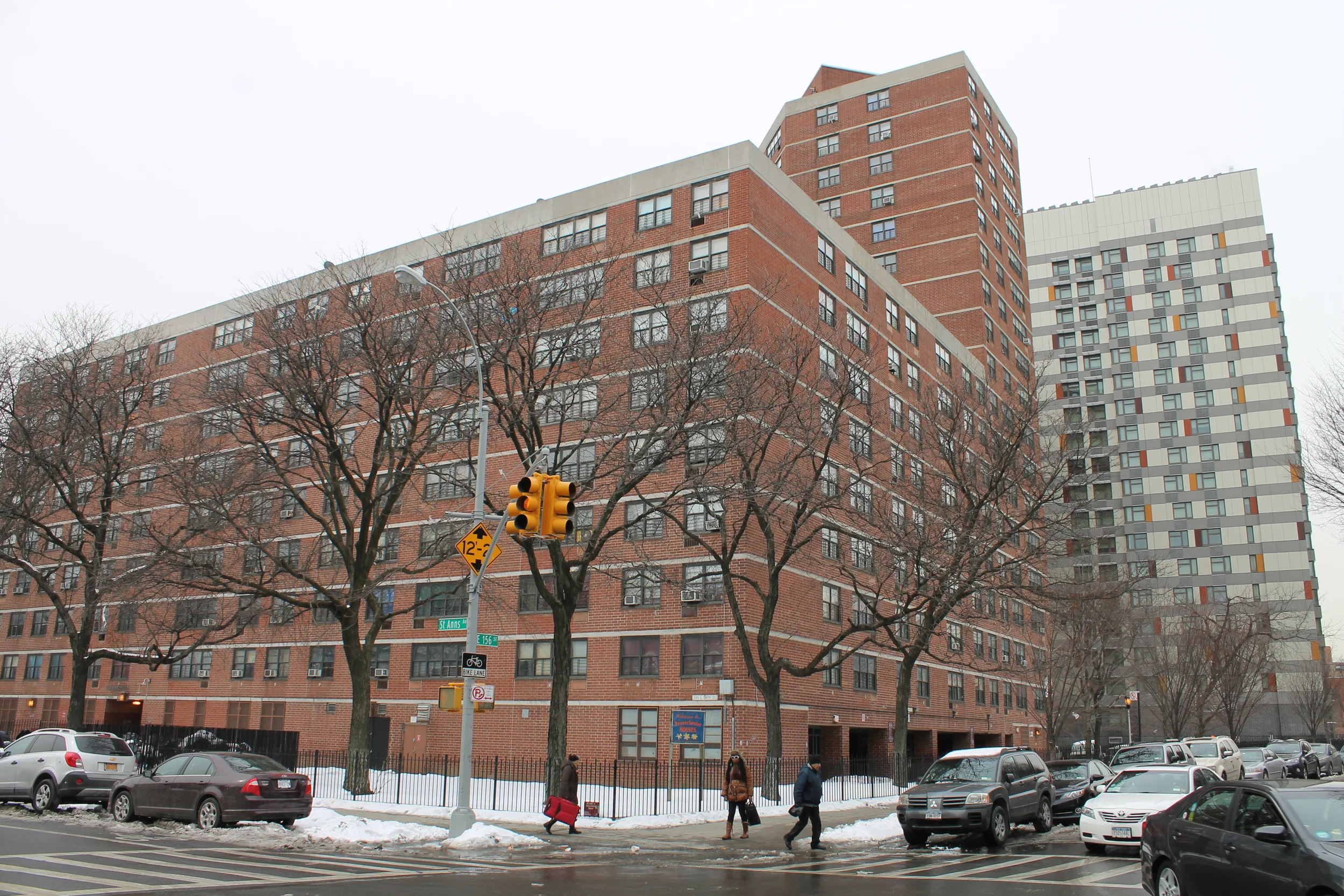 The Bronxchester, as seen on March 3, 2015, in the foreground. In the background is Via Verde, a relatively new housing development. Credit : Louis Flores