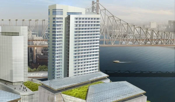Cornell University has announced on its Web site that the "first residential building on its Roosevelt Island campus, developed in partnership with the Hudson Companies, will become the first high-rise residential building in the world built to Passive House standards." Source : Cornell-Technion/Fair Use