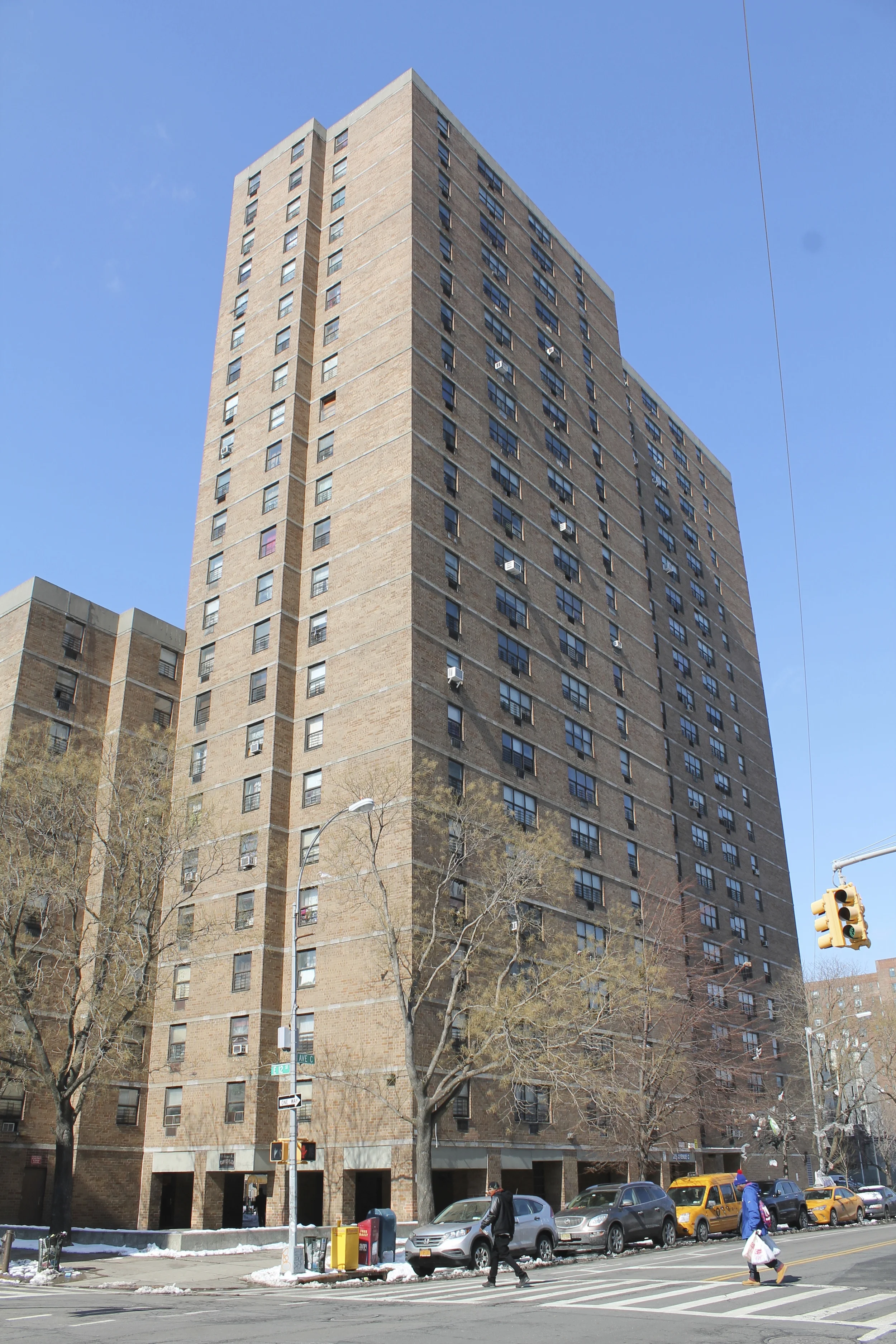 205 Avenue C in Manhattan was one building in a portfolio of project-based, Section 8 buildings NYCHA claimed it was forced to sell in 2014, because it could no longer afford to make capital repairs. However, an investigation by Progress Queens showed that some buildings in the portfolio, particularly in Brooklyn, received substantial repairs before the cash-strapped housing authority sold the buildings in a backroom deal to a consortium of developers with close political ties to the de Blasio administration. Source : Louis Flores