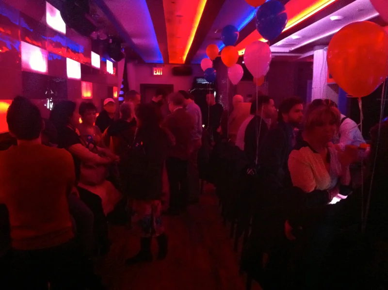 Some of the attendees of an LGBT outreach event by the Clinton campaign at Club Evolution in Jackson Heights on Wednesday evening. Source : Louis Flores