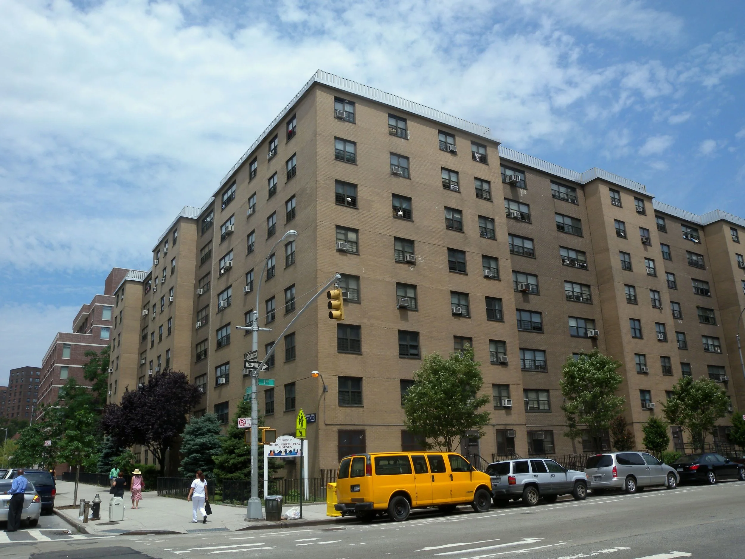 One of the apartments identified in records produced by NYCHA to Progress Queens in response to a FOIL request, where high levels of lead was detected in drinking water , was located at the Metro North Plaza Houses . Source : Jim Henderson-Wikimedia Commons-Universal (CC0 1.0)