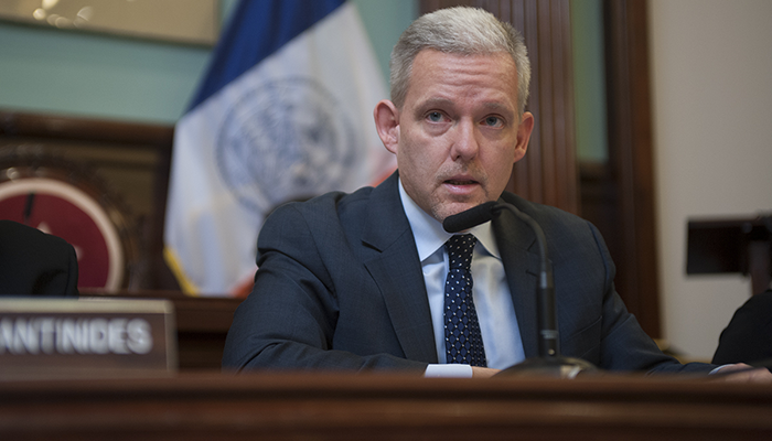 New York City Councilmember Jimmy Van Bramer (D-Sunnyside) is one of several Municipal legislators, who have opted out of the matching funds program of the New York City Campaign Finance Board , a program that was implemented with the intention of decreasing the role of money in politics. Councilmember Van Bramer is also reportedly campaigning to become the speaker of the next session of the New York City Council. Efforts to minimise or eliminate the role of money in politics is seen as an issue important to the Progressive wing of the Democratic Party. Councilmember Van Bramer is a member of the City Council's Progressive Caucus. Source : New York City Council/Public Domain