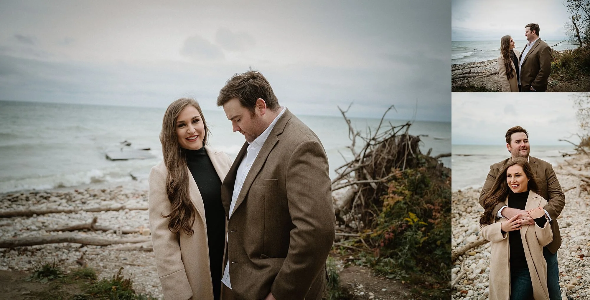 MKE engagement session Married in Milwaukee sheridan park south side lake front fall colors dog lovers 1063.jpg