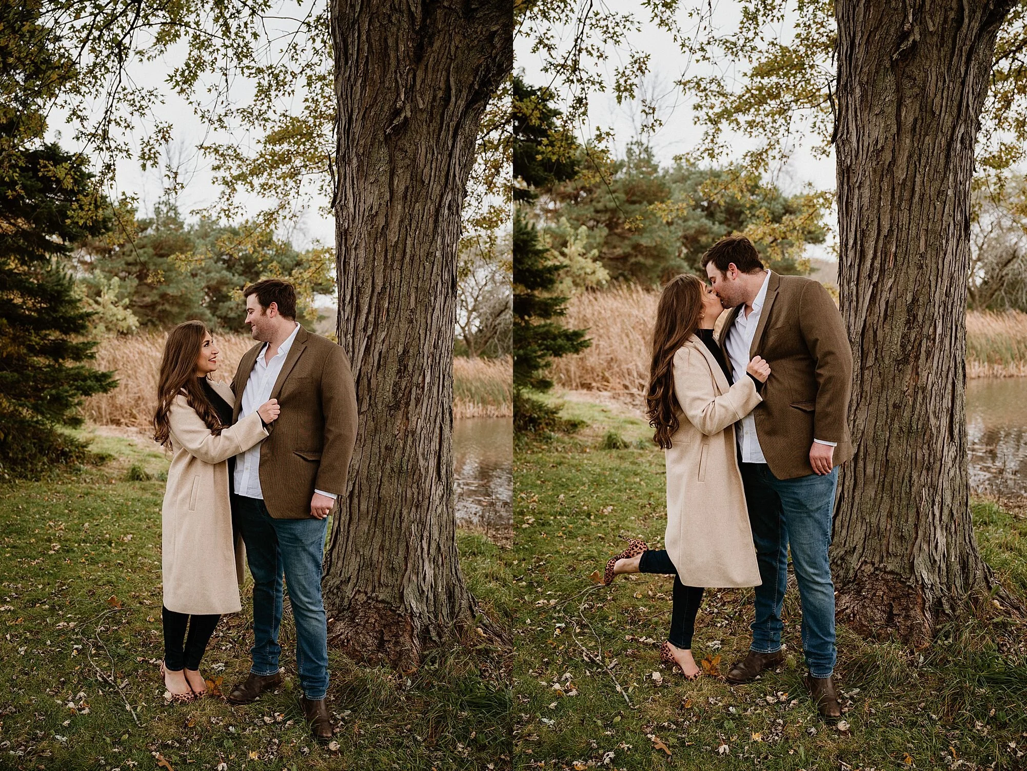 MKE engagement session Married in Milwaukee sheridan park south side lake front fall colors dog lovers 1076.jpg