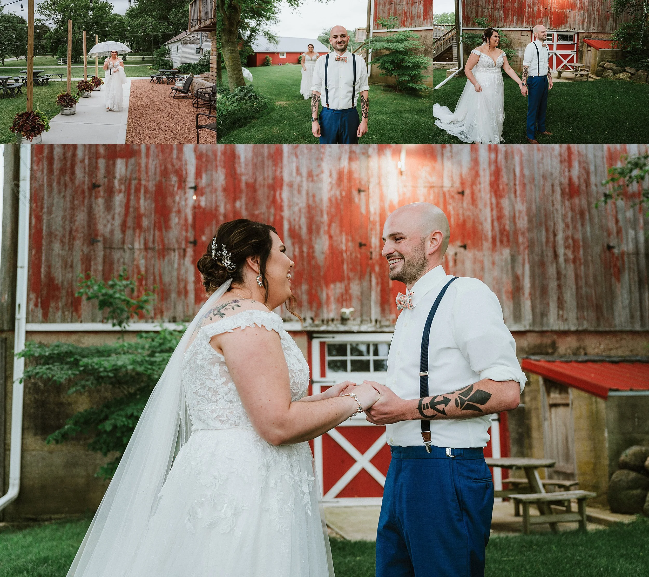 RoostMKE Married in Milwaukee Mapleton Barn Wedding Outdoor Wisconsin bride and groom lightsaber duel_0070.jpg