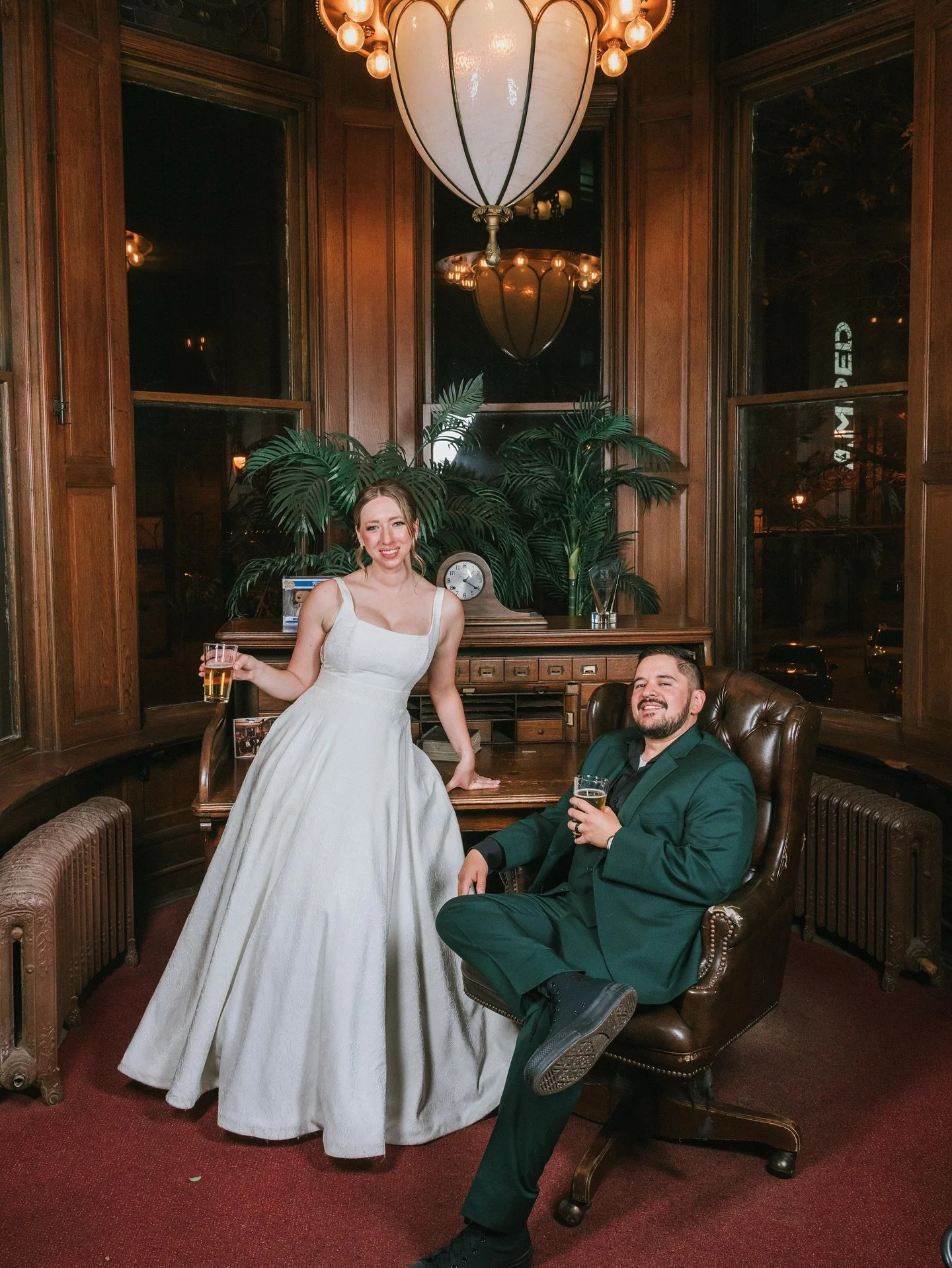 A weekend well spent with @wednesdayv &amp; @freakarama 

✨Their photobooth is up - link in profile✨

Couple: @wednesdayv @freakarama Photographer: ME!
Getting ready: Hyatt Place MKE
Venue: Best place @bestplacepabst 
Dress: sincerity
Veil: couture v