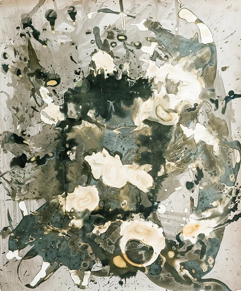UNTITLED (1999) photo chemicals on photo sensitive paper, 60 x 50 cm