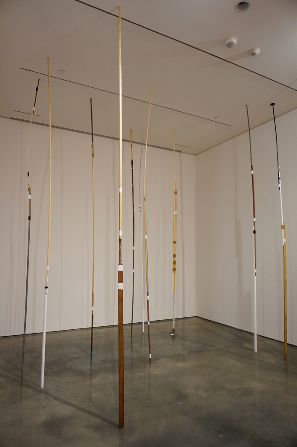 REINFORCEMENTS (2016) Wooden sticks, found objects, tape Installation view: Hessel Museum of Art @ Bard Center for Curatorial Studies, Annandale-on-Hudson, NY, USA