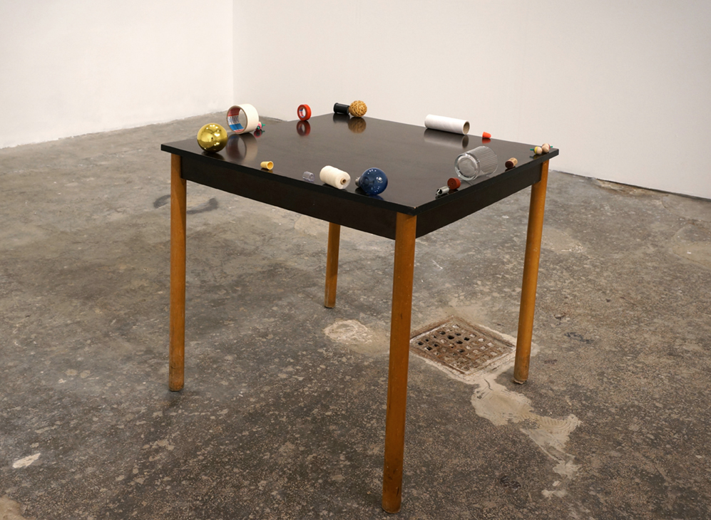 PERIPHERAL AWARENESS (2014-16) Wooden table, various objects