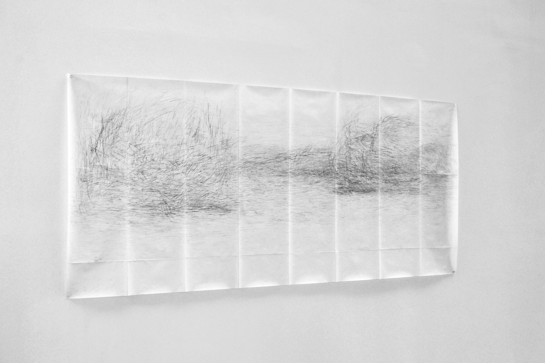 UNTITLED (Byam Shaw) (2011/2017) pencil on paper, 100 x 215 cm, unfolded, Image copyright: Olivia Mihălțianu