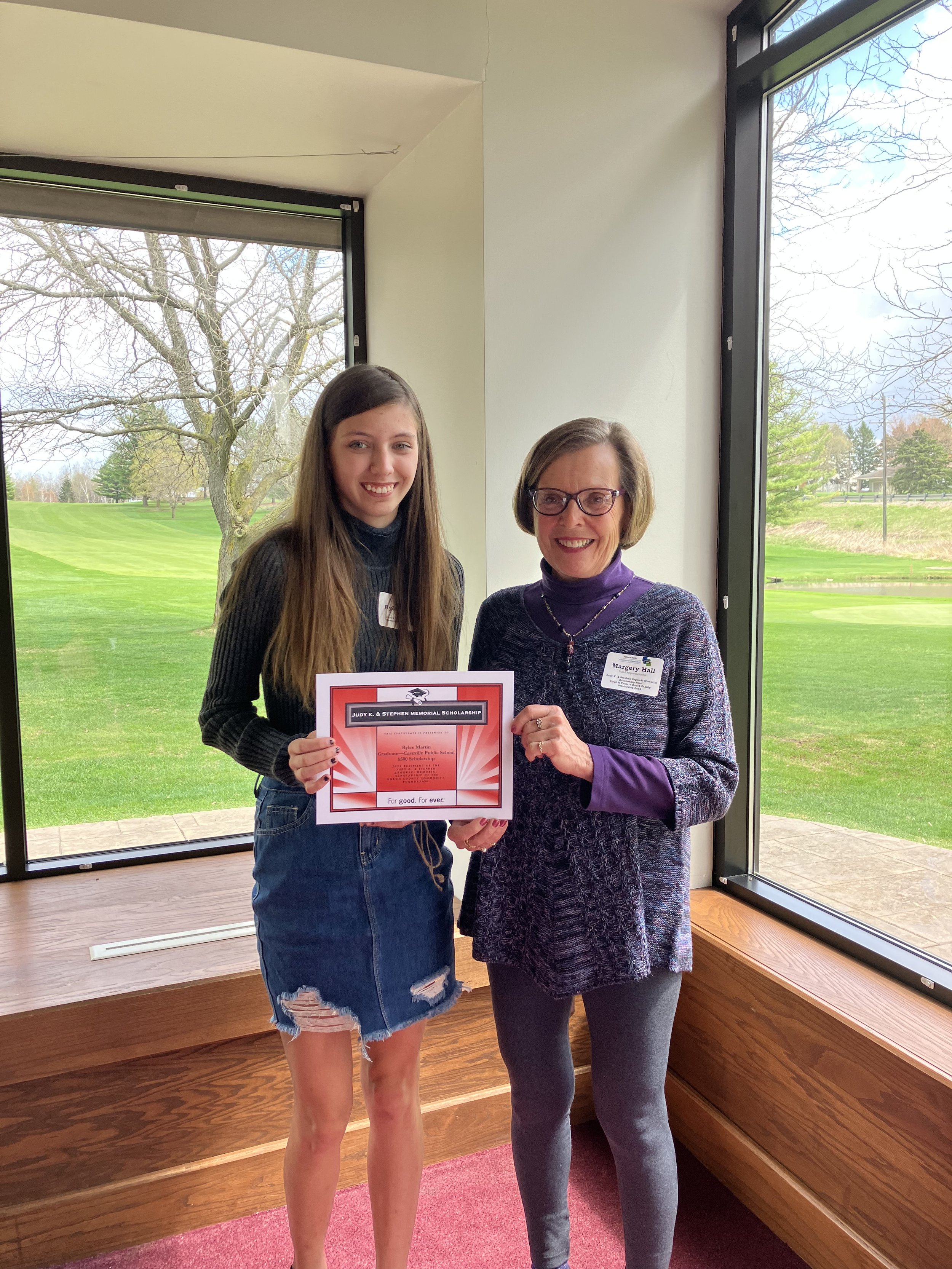 Rylee Martin with Marge Hall - Zagorski Winner.JPG