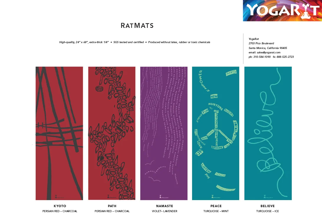It's very satisfying to see someone using one of my original yoga mat designs.