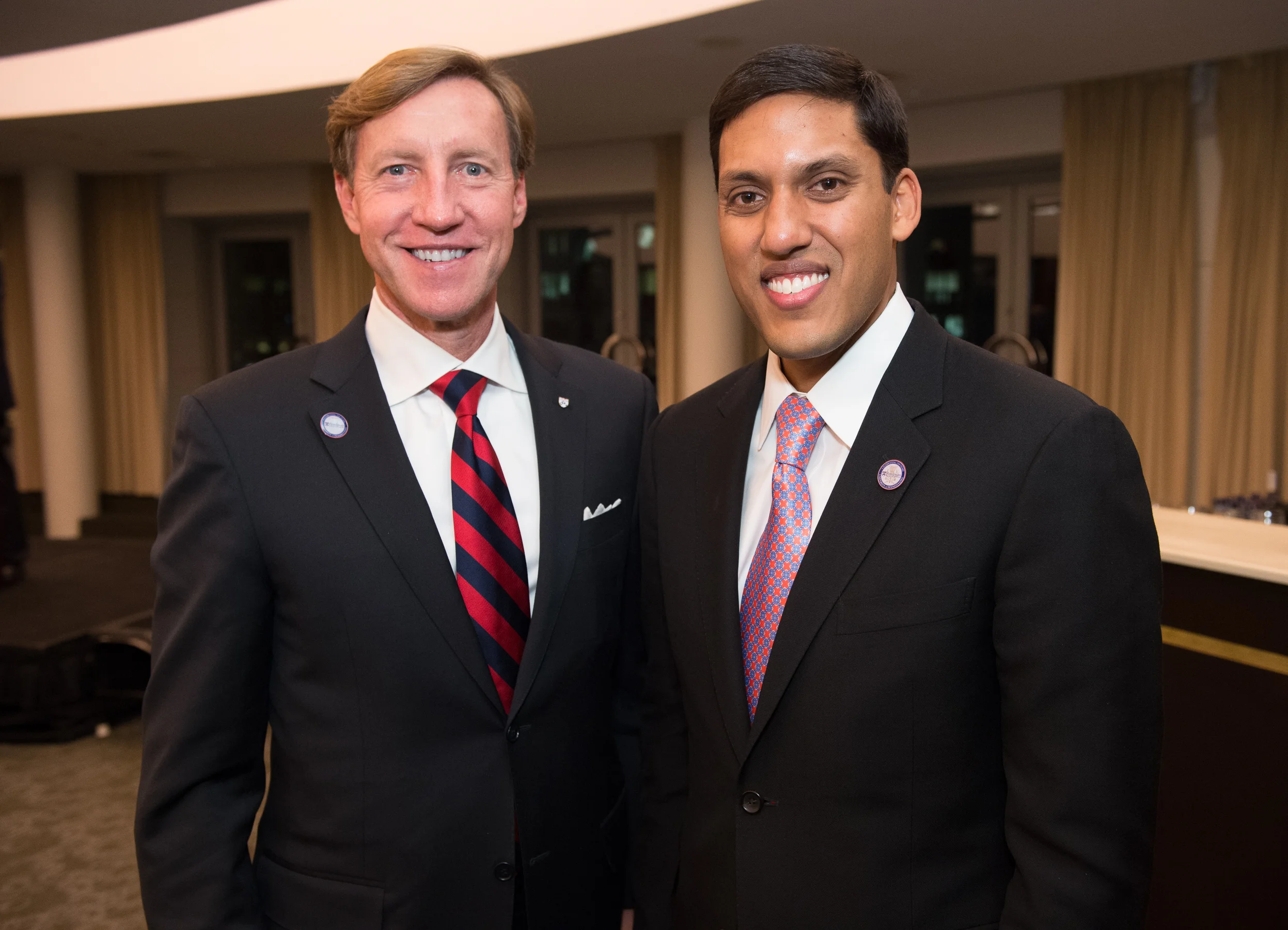 Dean J. Larry Jameson and Administrator of the United States Agency for International Development Rajiv Shah, M’02, GRW’05, speakers at the November Penn Medicine in DC Celebration 