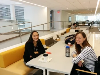 Annie Toulmin, M'18, and Julia Rood, M'18, GR,18
