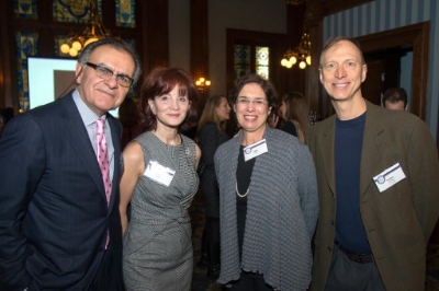 From left to right, former University Trustee Mitchell Quain, EE’73, PAR’01, PAR’09, his wife Sharon Quain, Anita Comite, PAR’15, and her husband Stephen L. Comite, C’78, M’82, PAR’15.