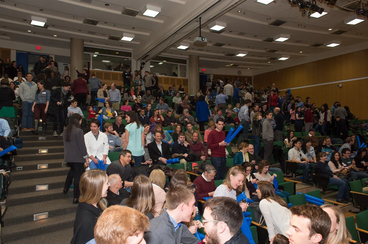 Joyful bedlam continues as Match Day unwinds, for the last time in Dunlop Auditorium.