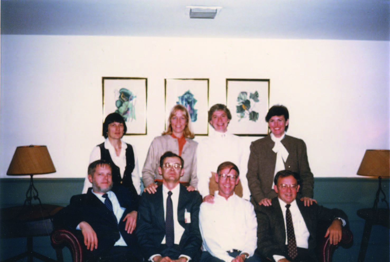   Roommates and eventual wives in 1959.  Left  to  right , Bob and Katie Burney, Bill and Peggy Pierce, Dan and Ellie Albert, George and Trudy Green.  