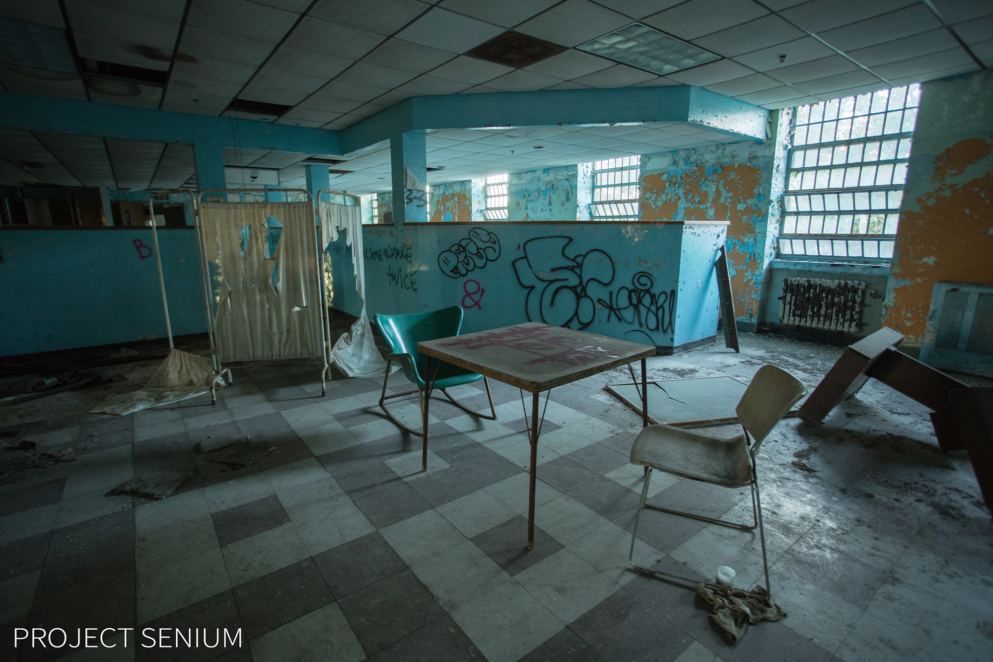 The violent ward (pictured above) that now lies placid and still. 