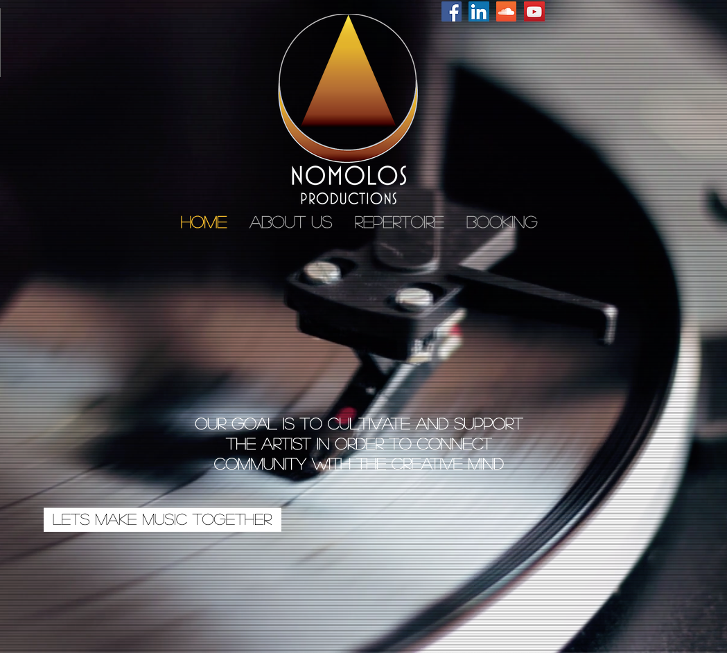 Visit https://www.nomolosproductions.com/ to see website and logo design