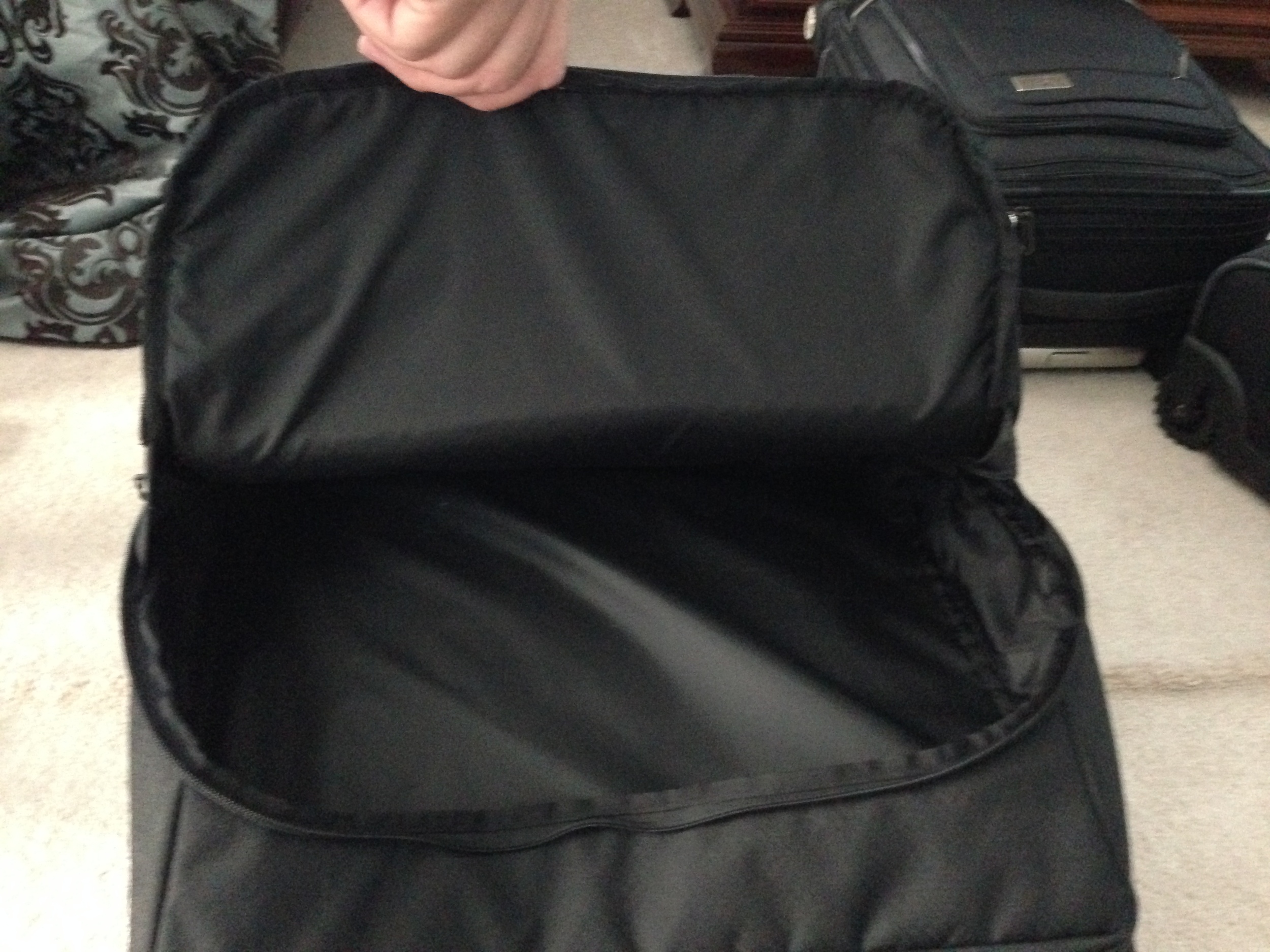 ...with an extra pocket left empty in case we find any treasures in the markets!