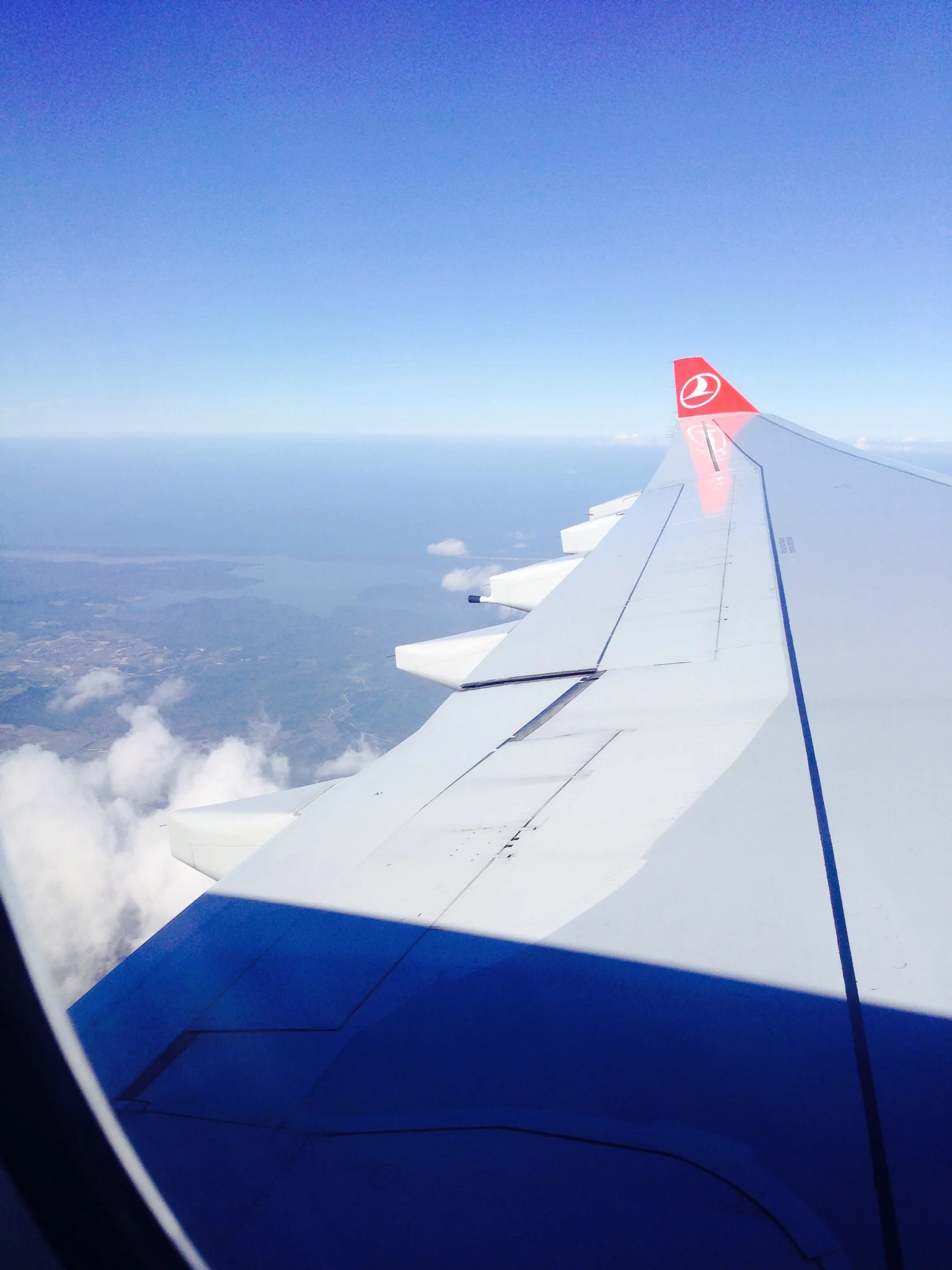 Sitting over the wing over Istanbul