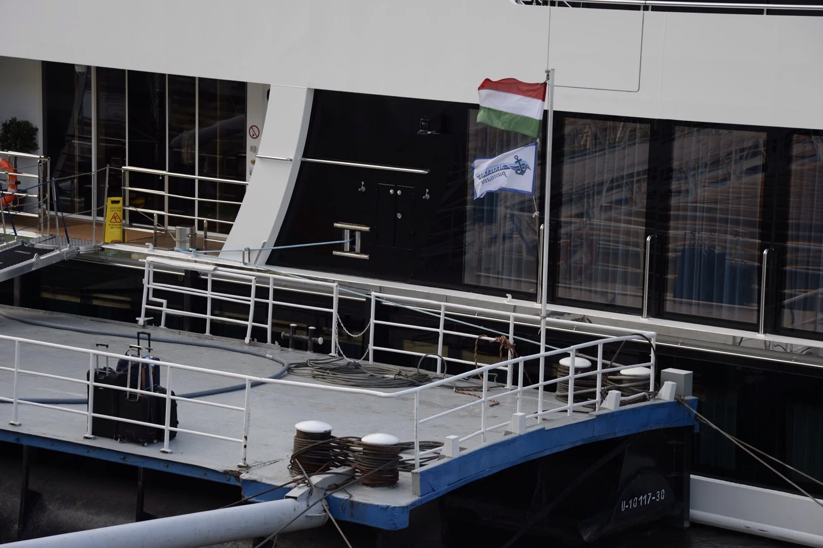 Here our our bags, safely secured on the AMA ship awaiting a more relaxing journey! 