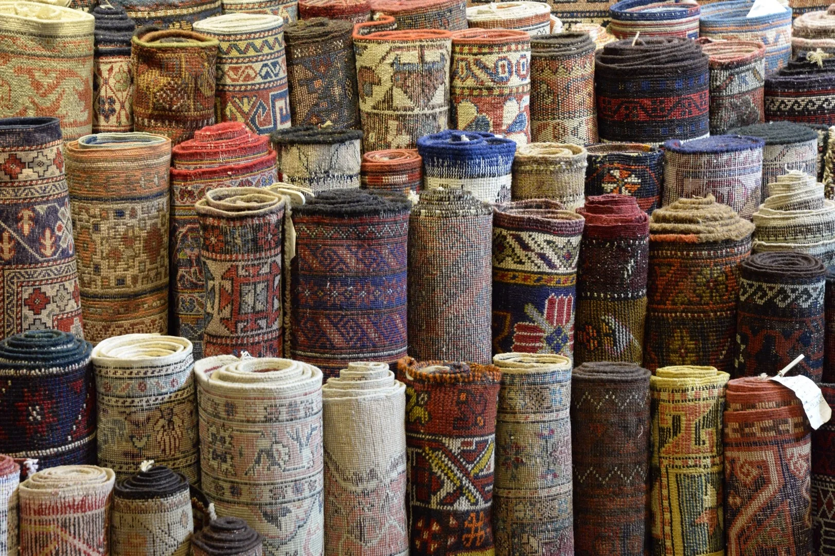 Detail of a carpet shop
