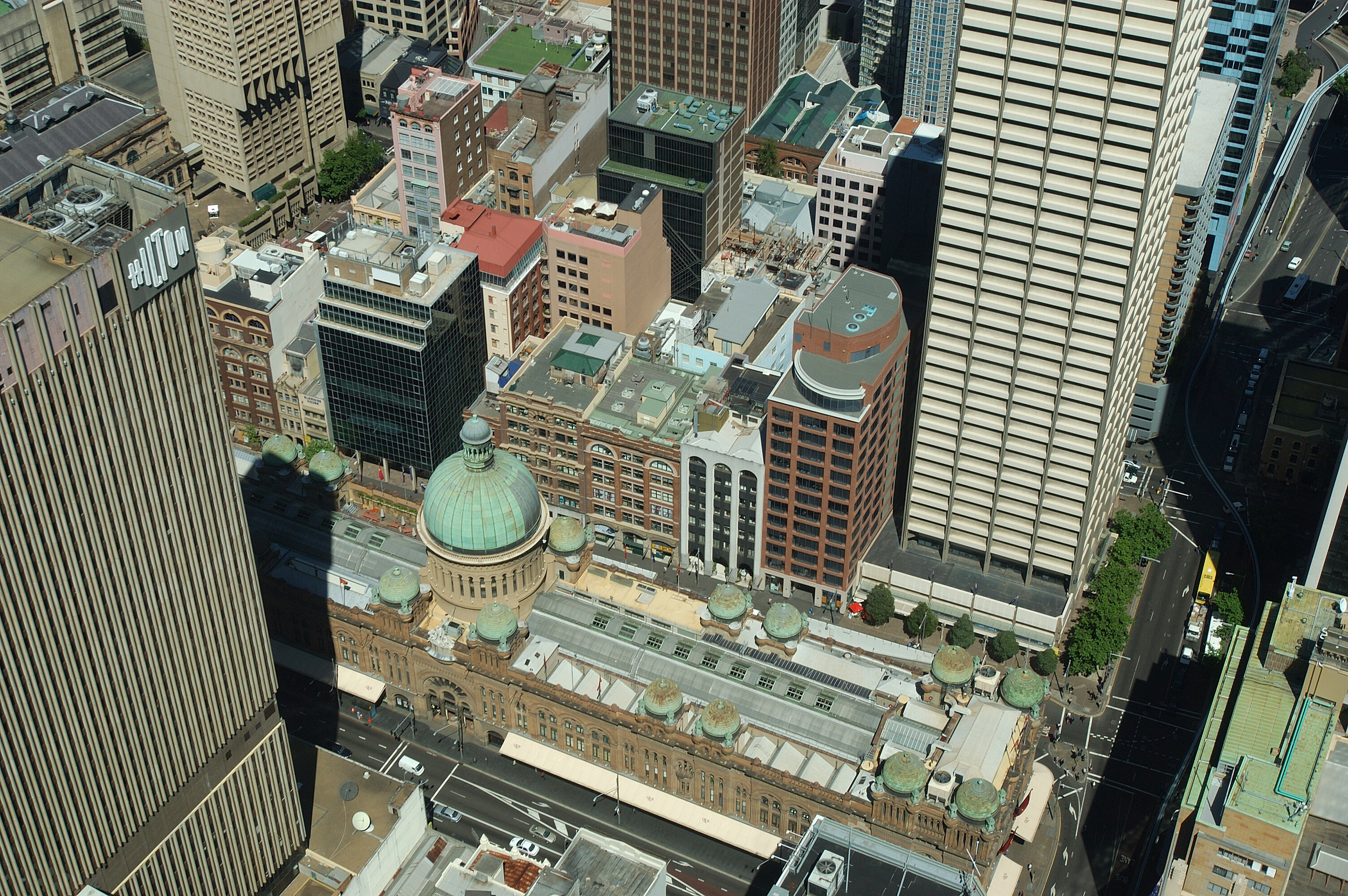 View below to the Queen Victoria Building