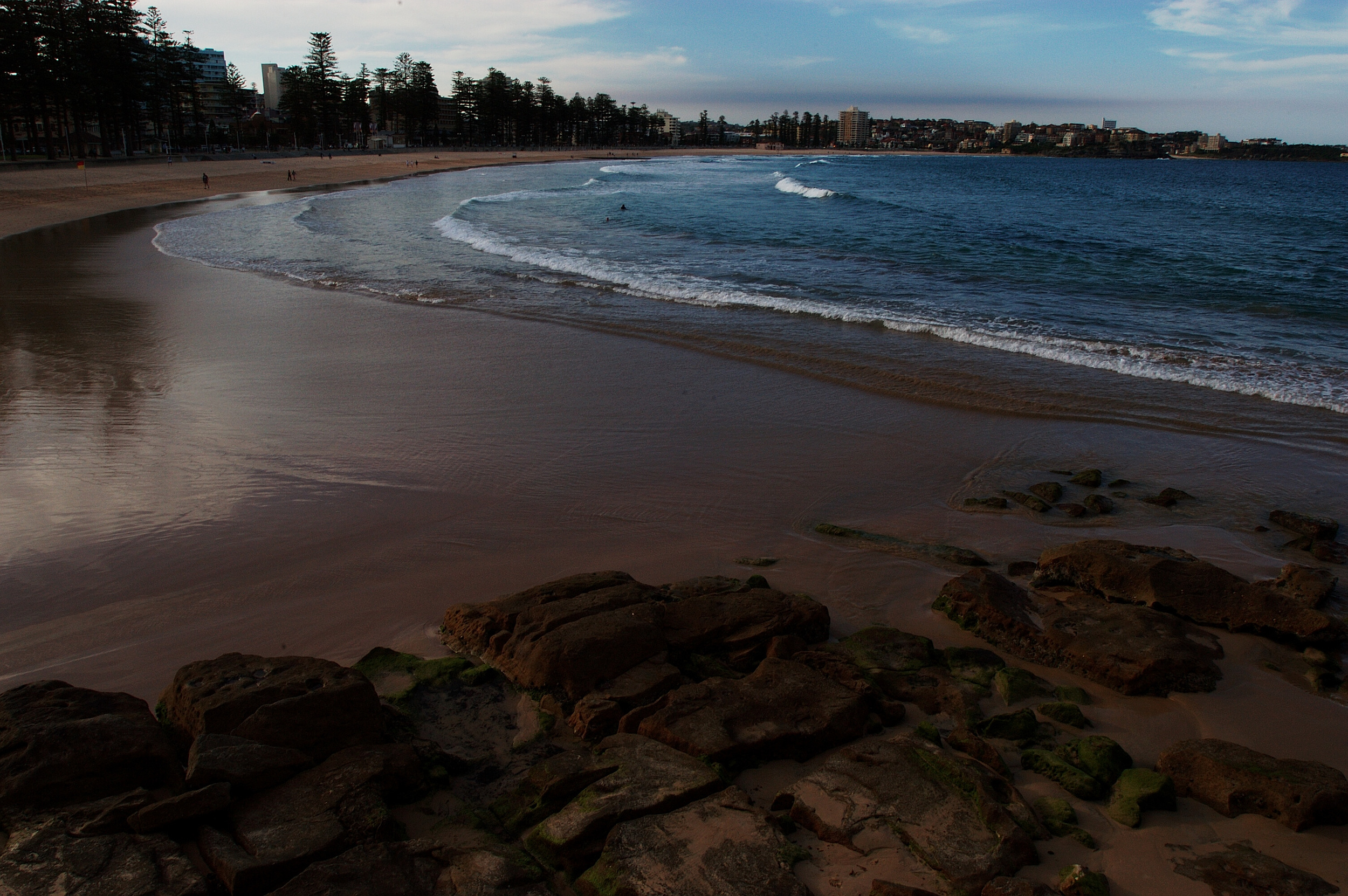 Manly had a beautiful beach strip with lots of hotels, shops and restaurants.