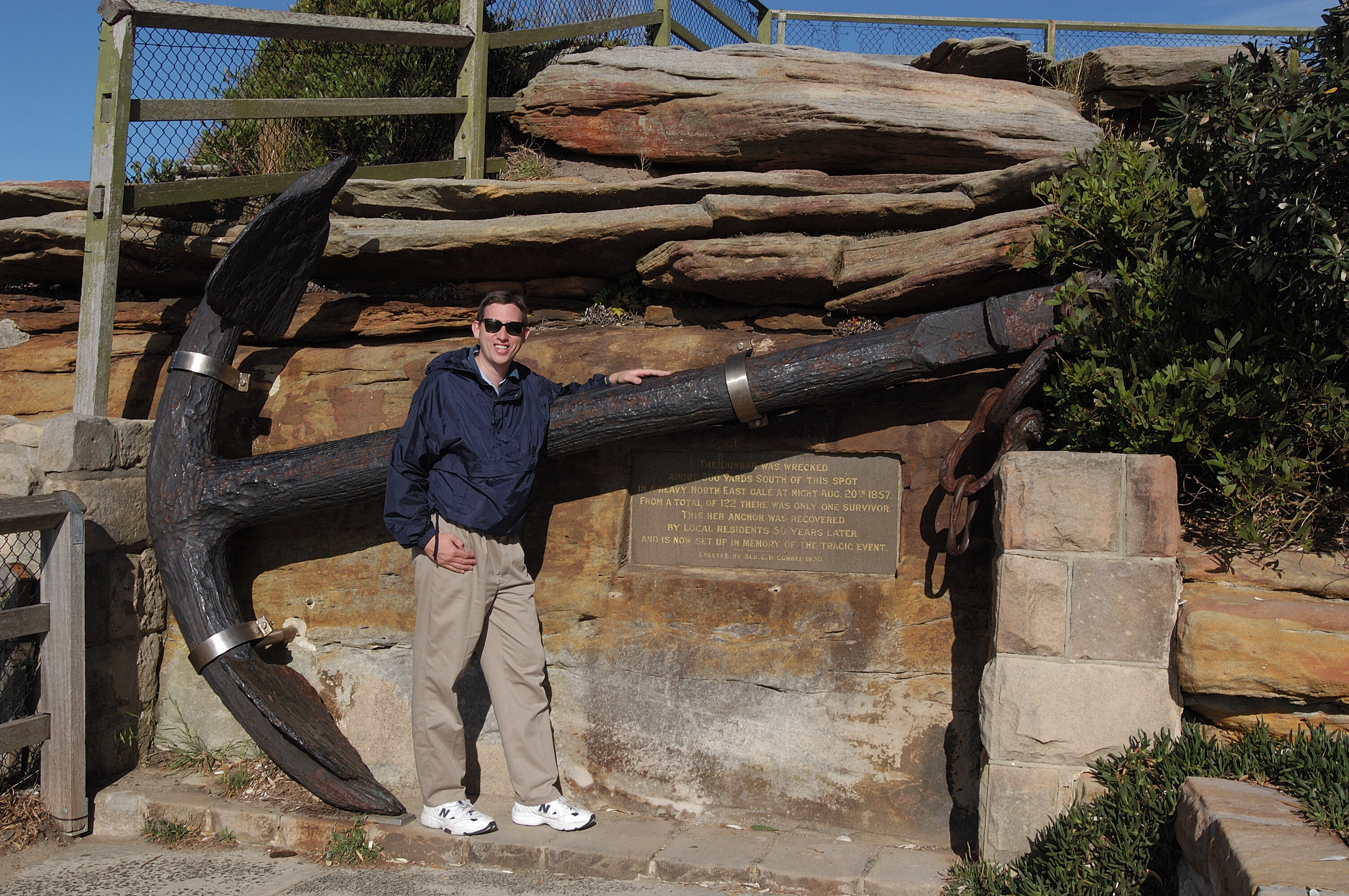 Dunbar is named for the wreck of the Dunbar in 1857, the anchor from the ship is left at the site of the wreck to commemorate the men who died in the wreck. 
