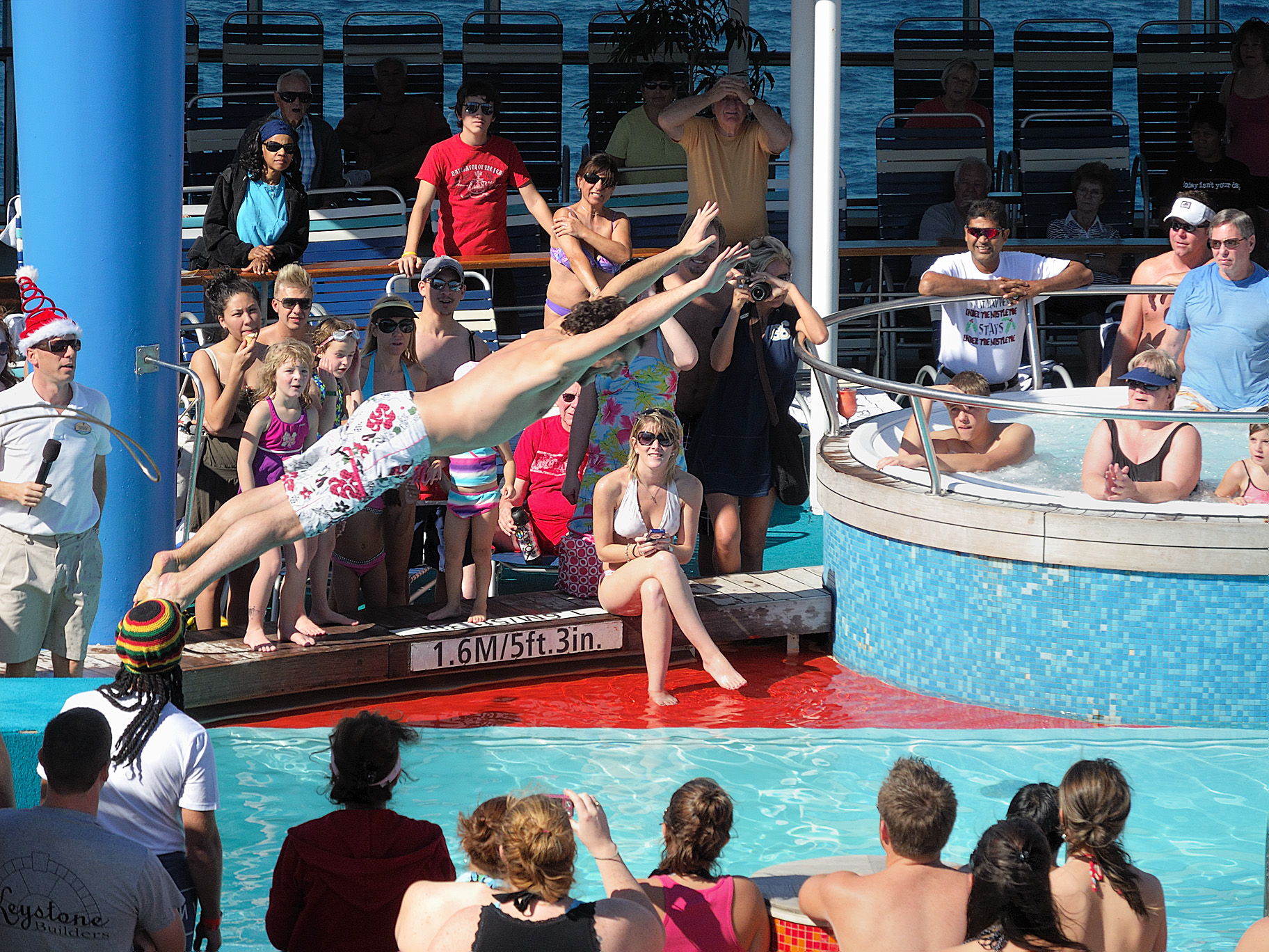 Pool deck- Belly Flop Competition